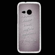 Coque HTC One Mini 2 Résister Violet Citation Oscar Wilde