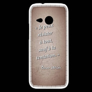 Coque HTC One Mini 2 Résister Rouge Citation Oscar Wilde