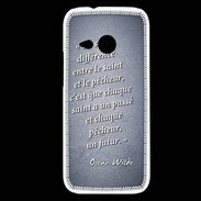 Coque HTC One Mini 2 Saint pêcheur Bleu Citation Oscar Wilde