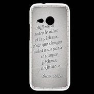 Coque HTC One Mini 2 Saint pêcheur Gris Citation Oscar Wilde
