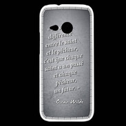 Coque HTC One Mini 2 Saint pêcheur Noir Citation Oscar Wilde