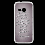 Coque HTC One Mini 2 Saint pêcheur Violet Citation Oscar Wilde