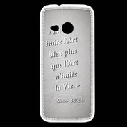 Coque HTC One Mini 2 Vie art Gris Citation Oscar Wilde