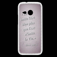 Coque HTC One Mini 2 Vie art Rose Citation Oscar Wilde
