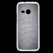 Coque HTC One Mini 2 Vie art Noir Citation Oscar Wilde