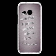 Coque HTC One Mini 2 Vie art Violet Citation Oscar Wilde