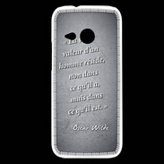 Coque HTC One Mini 2 Vraie valeur Noir Citation Oscar Wilde