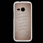 Coque HTC One Mini 2 Vraie valeur Rouge Citation Oscar Wilde