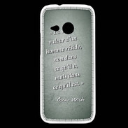 Coque HTC One Mini 2 Vraie valeur Vert Citation Oscar Wilde