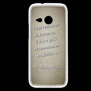 Coque HTC One Mini 2 Jeuness folie Sepia Citation Oscar Wilde