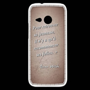 Coque HTC One Mini 2 Jeuness folie Rouge Citation Oscar Wilde