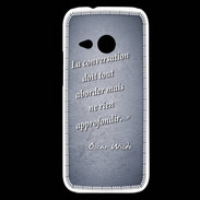 Coque HTC One Mini 2 La conversation Bleu Citation Oscar Wilde