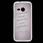 Coque HTC One Mini 2 La conversation Rose Citation Oscar Wilde