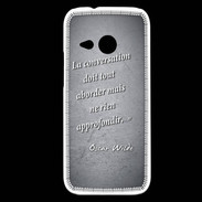 Coque HTC One Mini 2 La conversation Noir Citation Oscar Wilde