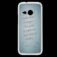 Coque HTC One Mini 2 Ame nait Turquoise Citation Oscar Wilde