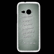 Coque HTC One Mini 2 Ame nait Vert Citation Oscar Wilde