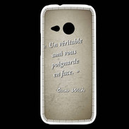 Coque HTC One Mini 2 Ami poignardée Sepia Citation Oscar Wilde