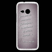 Coque HTC One Mini 2 Avis gens violet Citation Oscar Wilde