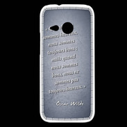 Coque HTC One Mini 2 Bons heureux Bleu Citation Oscar Wilde