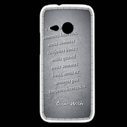 Coque HTC One Mini 2 Bons heureux Noir Citation Oscar Wilde