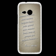 Coque HTC One Mini 2 Bons heureux Sepia Citation Oscar Wilde