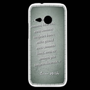 Coque HTC One Mini 2 Bons heureux Vert Citation Oscar Wilde