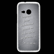 Coque HTC One Mini 2 Cartes gagnantes Noir Citation Oscar Wilde