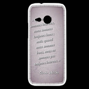 Coque HTC One Mini 2 Bons heureux Rose Citation Oscar Wilde