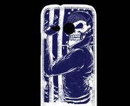 Coque HTC One Mini 2 Tête de mort Biker USA