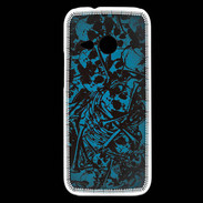 Coque HTC One Mini 2 Skull and bones Bleu
