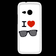 Coque HTC One Mini 2 I love Lunette Fun 3