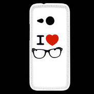 Coque HTC One Mini 2 I love Lunette 
