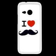 Coque HTC One Mini 2 I love Moustache