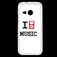 Coque HTC One Mini 2 I love Music