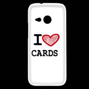Coque HTC One Mini 2 I love Poker Heart