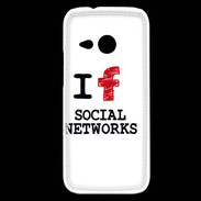 Coque HTC One Mini 2 I love Social Net