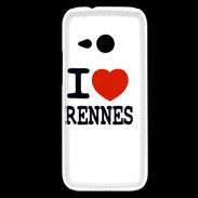 Coque HTC One Mini 2 I love Rennes
