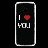Coque HTC One Mini 2 I love you noir