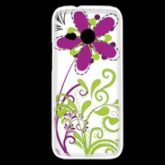 Coque HTC One Mini 2 motif floral vert