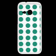 Coque HTC One Mini 2 pois vert d'eau
