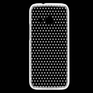 Coque HTC One Mini 2 pois noir & blanc