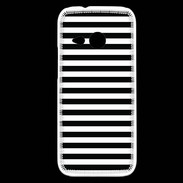 Coque HTC One Mini 2 rayures noires et blanches
