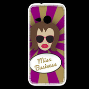 Coque HTC One Mini 2 Miss business Chatain
