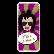Coque HTC One Mini 2 Miss business Brune