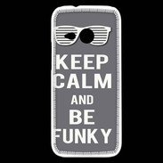 Coque HTC One Mini 2 Keep Calm Funky Gris