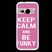 Coque HTC One Mini 2 Keep Calm Funky Rose