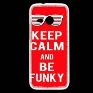 Coque HTC One Mini 2 Keep Calm Funky Rouge