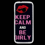 Coque HTC One Mini 2 Keep Calm Girly Noir