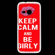 Coque HTC One Mini 2 Keep calm Girly Rouge