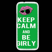 Coque HTC One Mini 2 Keep Calm Girly Vert